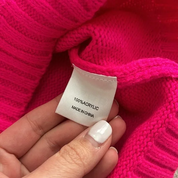 NWT Panache Apparel Hot Pink “SKI” Sweater - Picture 14 of 16